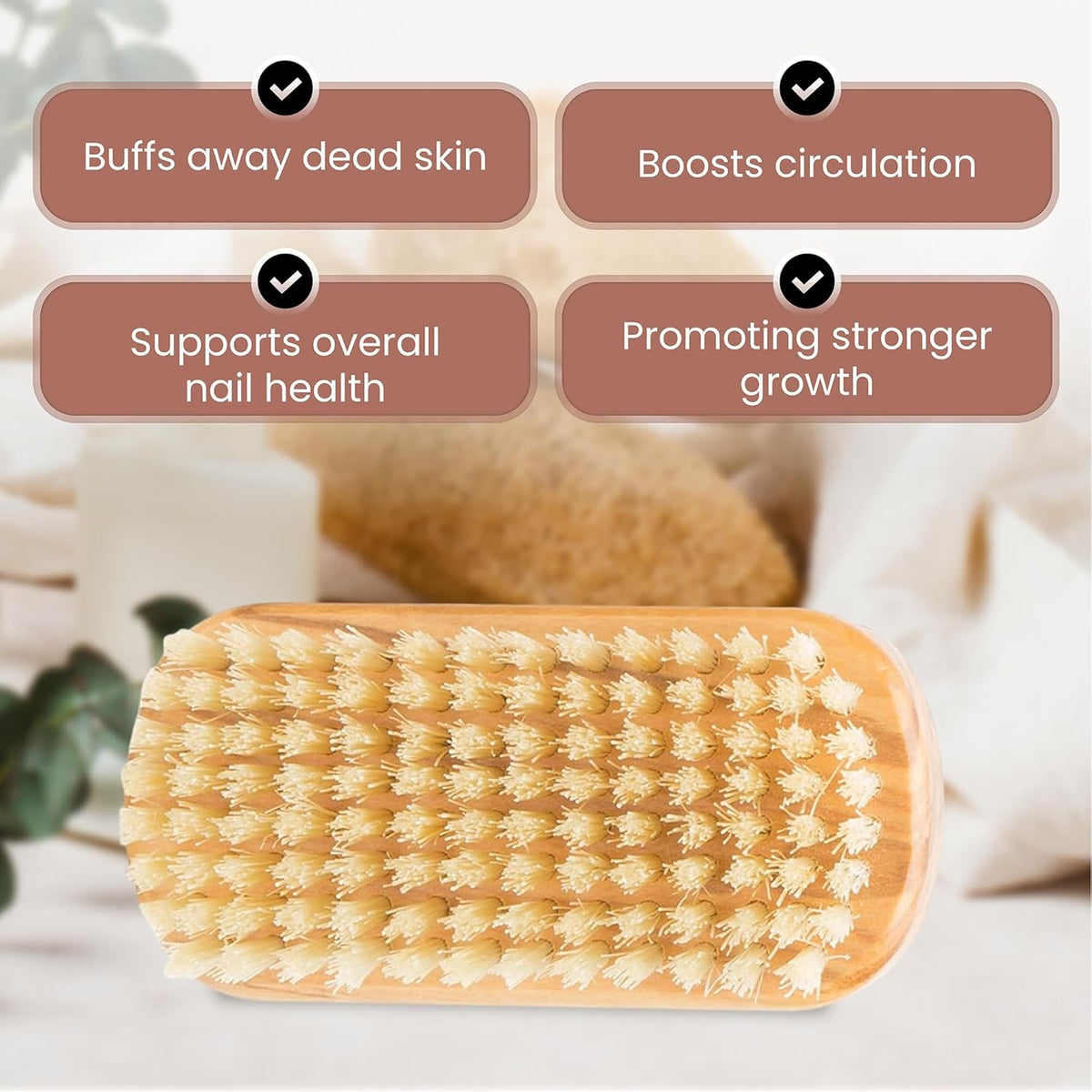 The Olivewood Hand And Nail Brush