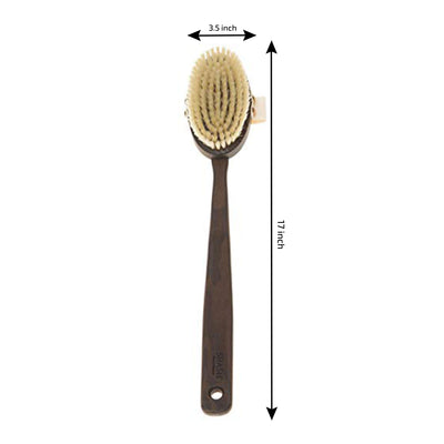 Since 1869 Hand Made in Germany - 100% Boar Bristle Body Brush, Gently Exfoliates Skin for a Softer, Smoother Complexion, Dry Brush Body Scrubber Helps Promote Circulation for a Healthy Glow